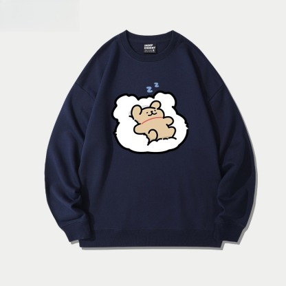 線條小狗 聯名親子情侶裝 圓領長袖