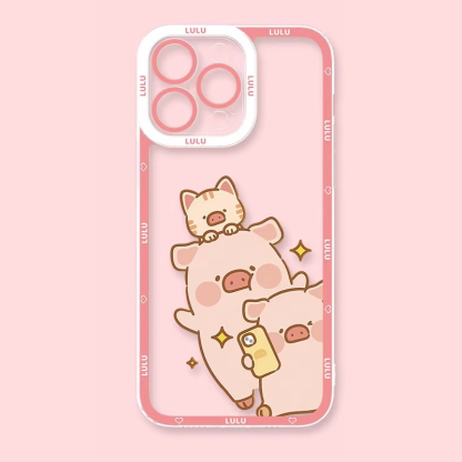 罐頭豬LuLu天使眼透明防摔軟殼