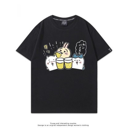 Chiikawa 2025親子情侶男女同款 印花短袖T恤