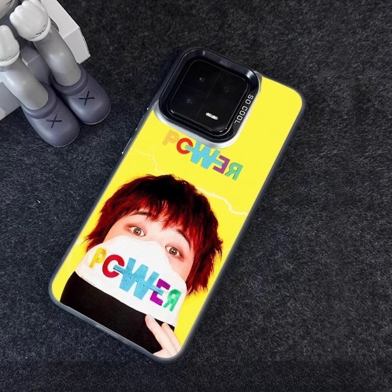 權志龍GD 彩銀線條漸變防摔手機殼