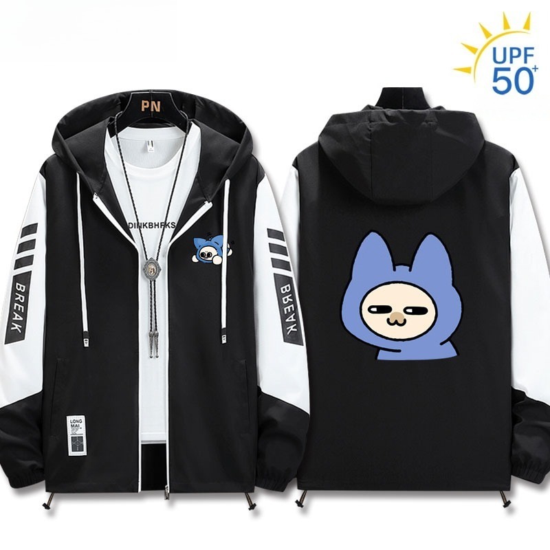 魔物獵人崛起艾露貓 輕薄透氣拉鏈防曬衣外套