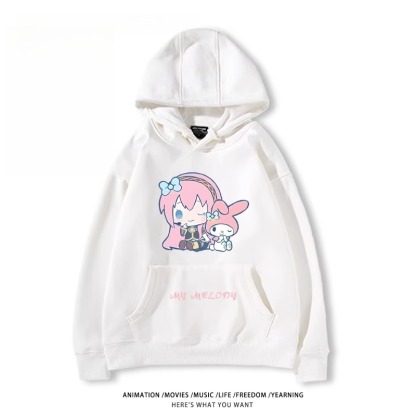 初音未來X三麗鷗新款 親子情侶男女款連帽衛衣