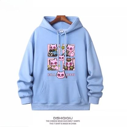 JOJO的奇妙冒險殺手皇后吉良吉影 2025秋冬新款親子情侶裝連帽衛衣