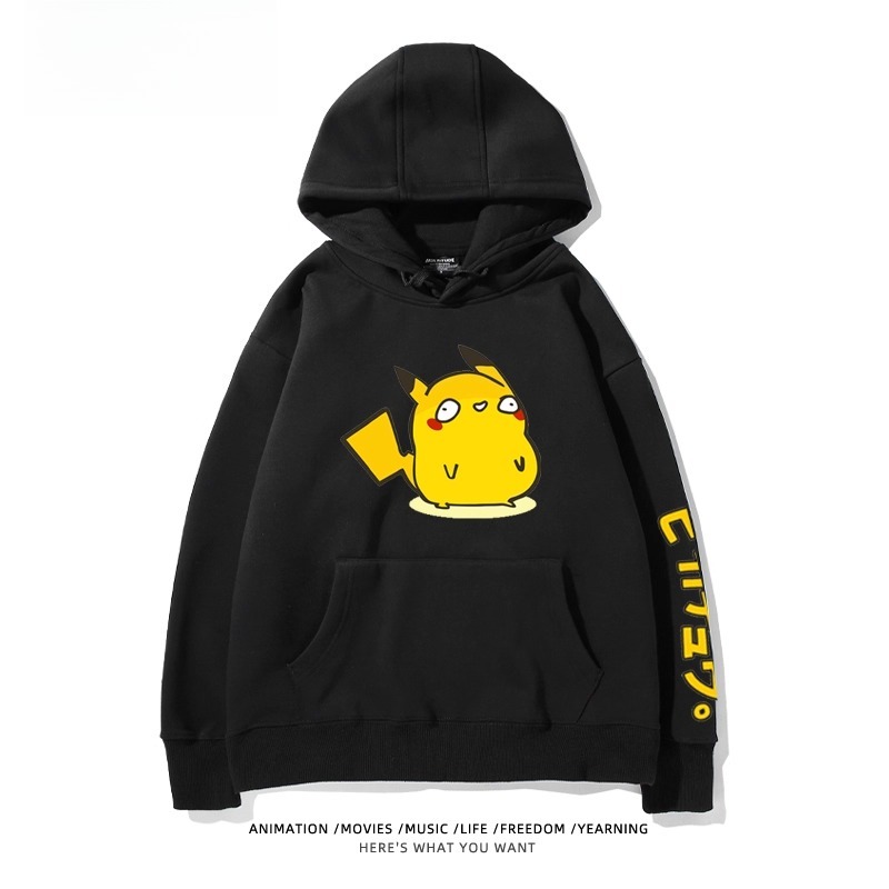 寶可夢Q版搞怪新款 親子情侶男女款連帽衛衣