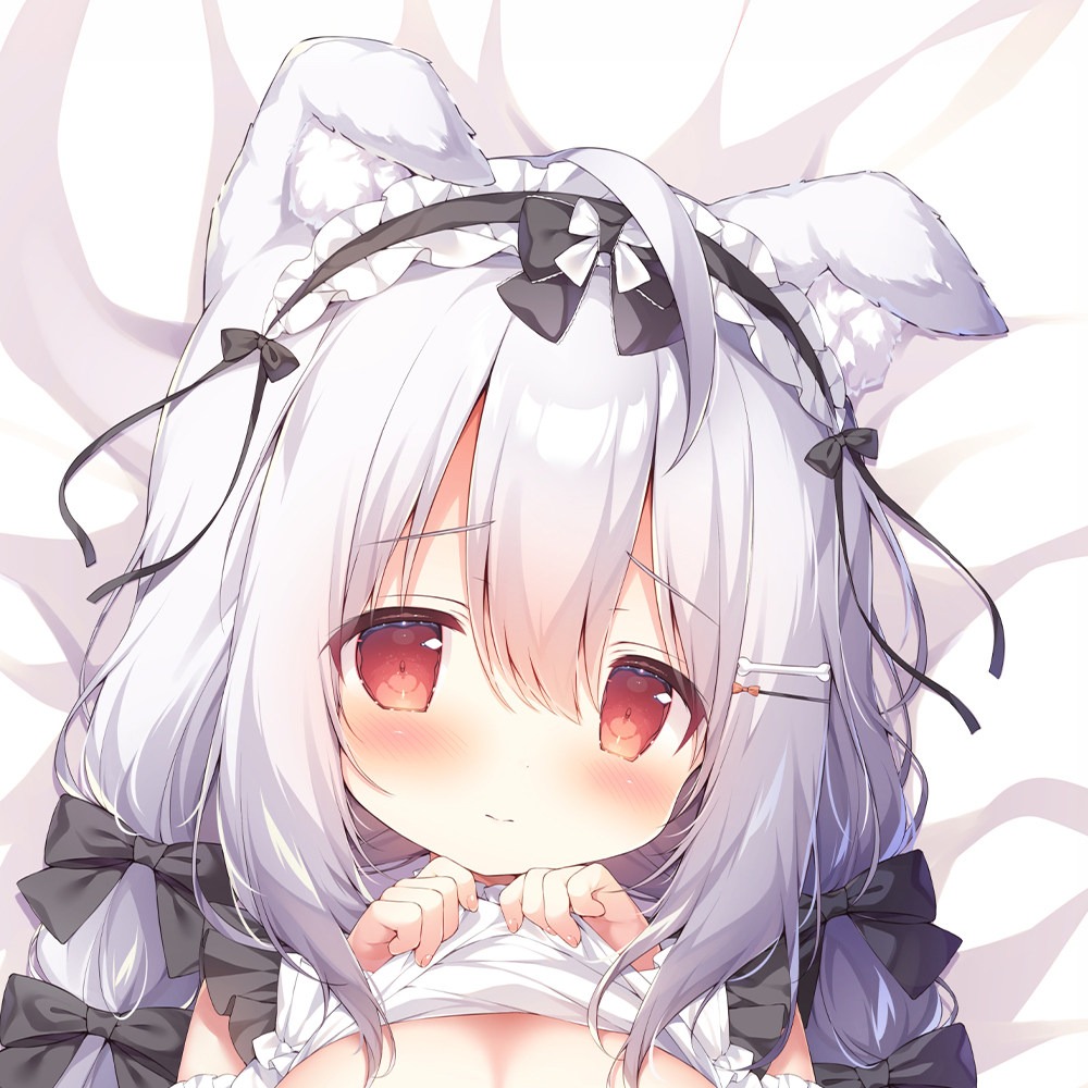 桃豆こまもち可愛蘿莉獸耳娘 等身抱枕