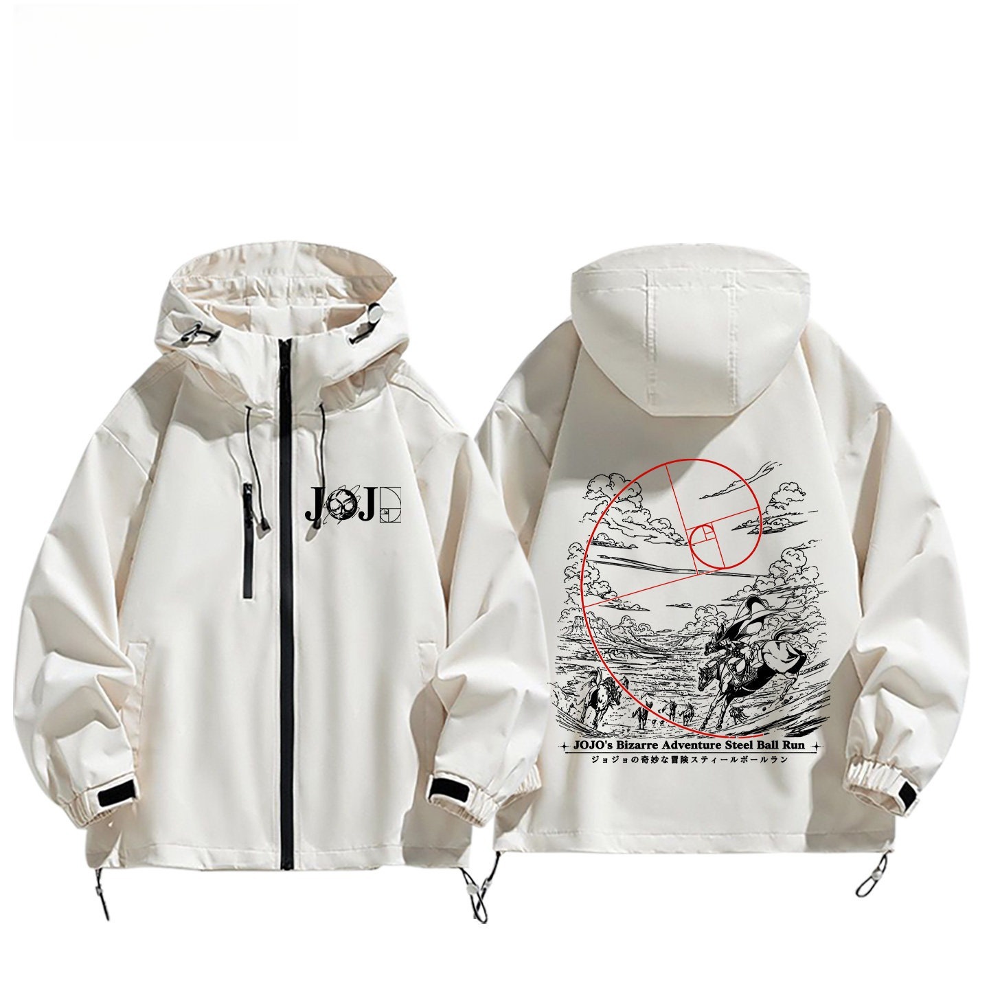 JOJO的奇妙冒險飆馬野郎周邊 男女同款秋冬衝鋒衣