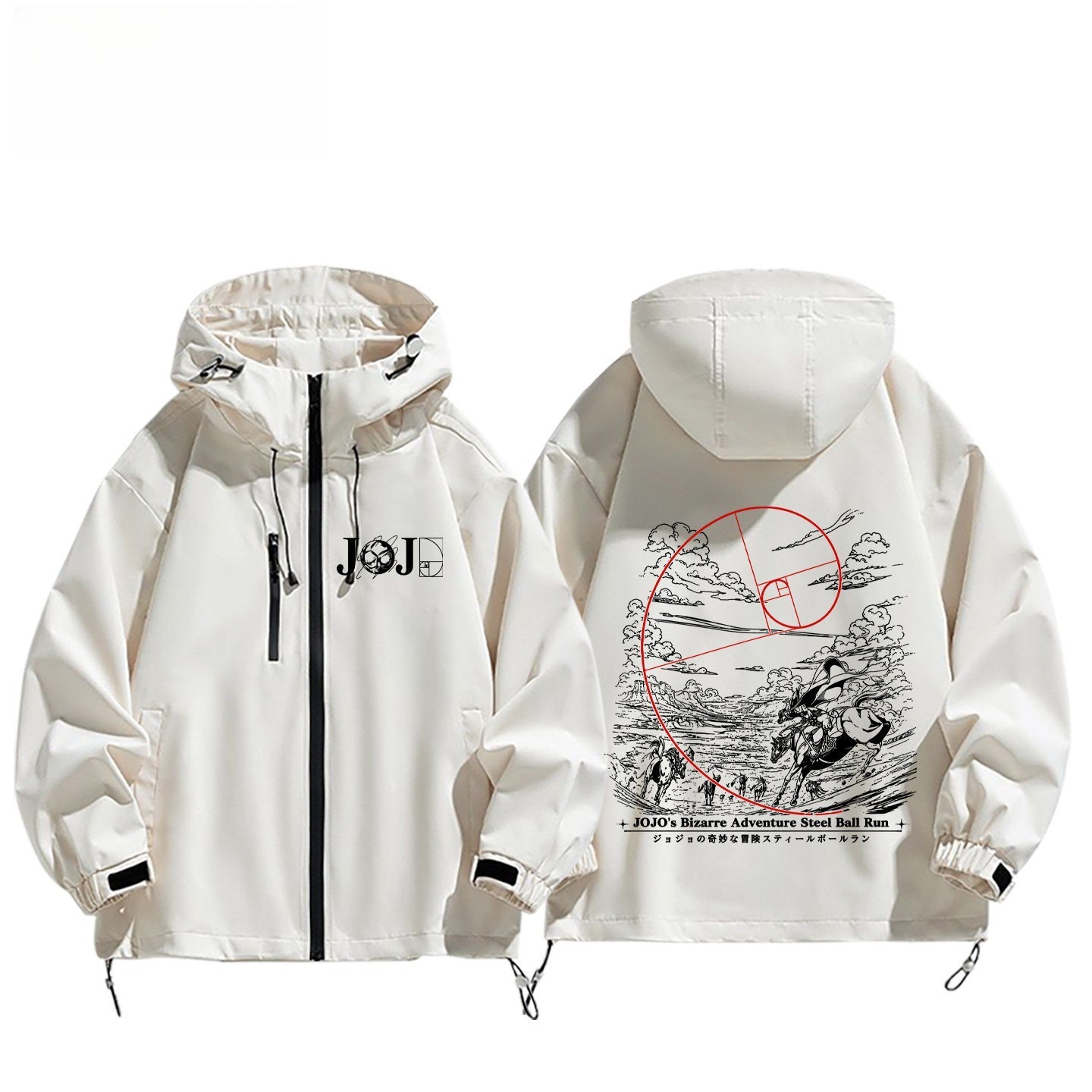 JOJO的奇妙冒險飆馬野郎周邊 男女同款秋冬衝鋒衣