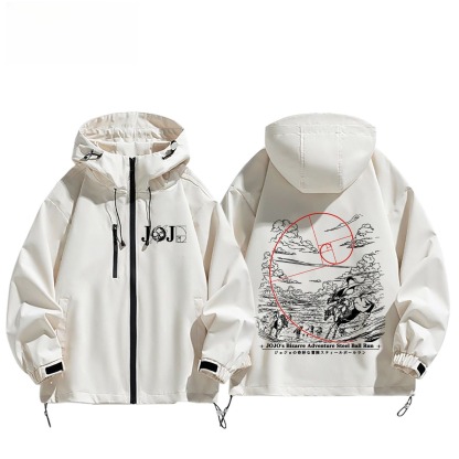 JOJO的奇妙冒險飆馬野郎周邊 男女同款秋冬衝鋒衣