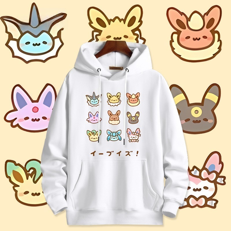 寶可夢新款 親子情侶男女連帽衛衣
