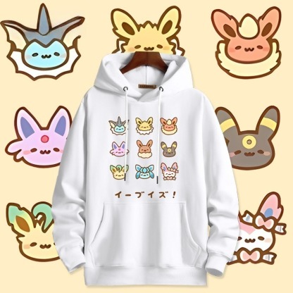 寶可夢新款 親子情侶男女連帽衛衣