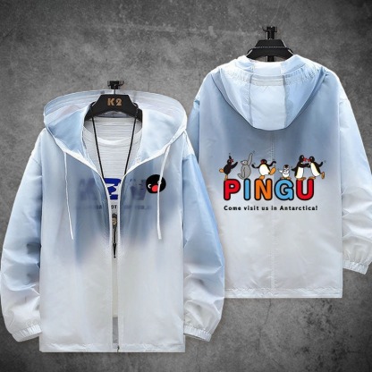 企鵝家族pingu 輕薄透氣漸變防曬衣外套