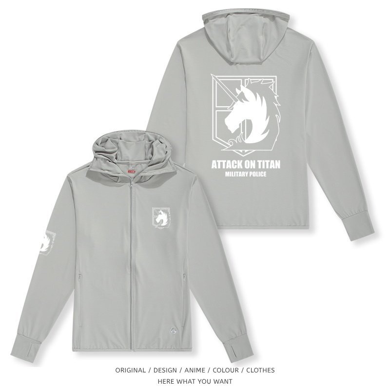 進擊的巨人 夏季通勤冰絲速乾涼感防曬外套