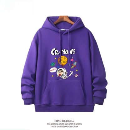 蠟筆小新新款 親子情侶男女連帽衛衣