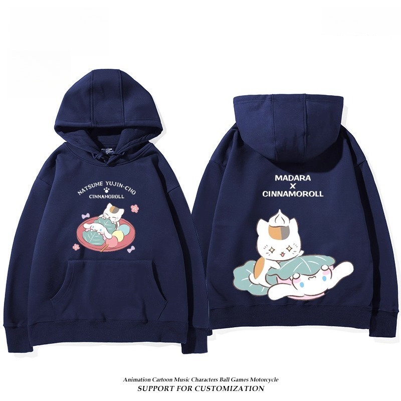 夏目友人帳貓咪老師X三麗鷗新款 親子情侶男女連帽衛衣
