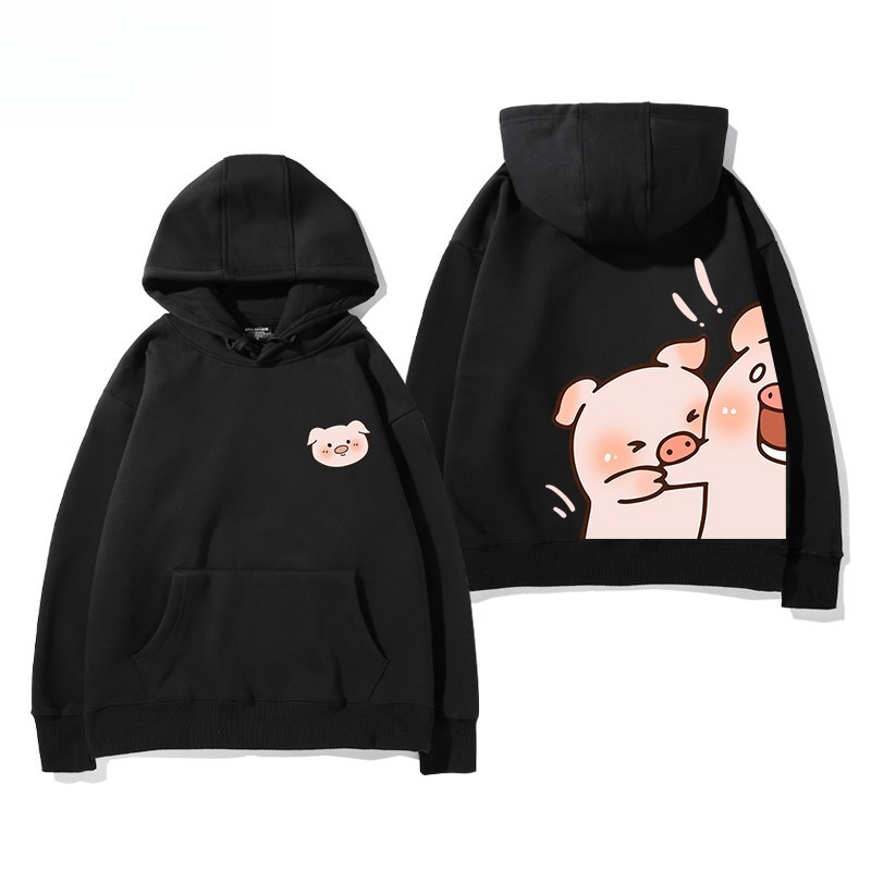 LuLu豬新款 親子情侶男女連帽衛衣