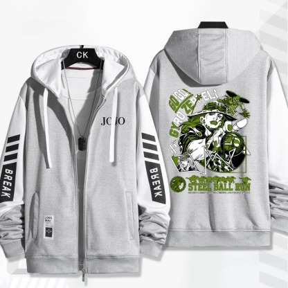 JoJo的奇妙冒險 飆馬野郎 手繪連帽衫 春秋舒適外套