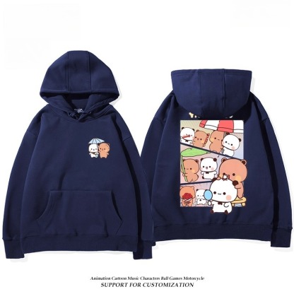 一二布布新款 親子情侶男女連帽衛衣