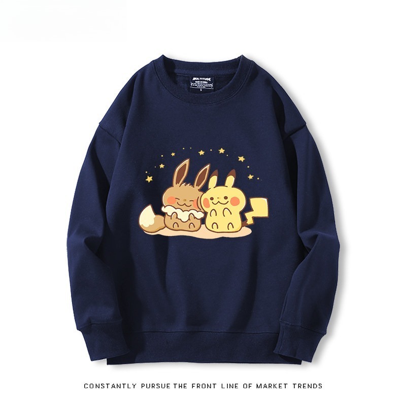 精靈寶可夢Q版 聯名親子情侶裝 圓領長袖