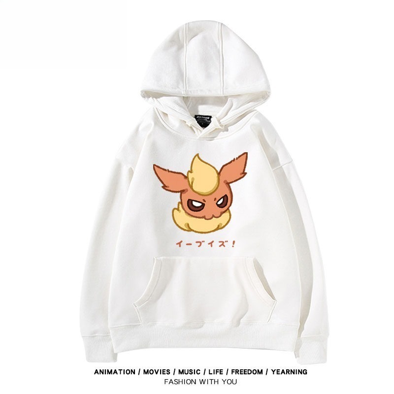 寶可夢伊布家族 聯名衛衣秋冬新款親子情侶裝連帽衛衣