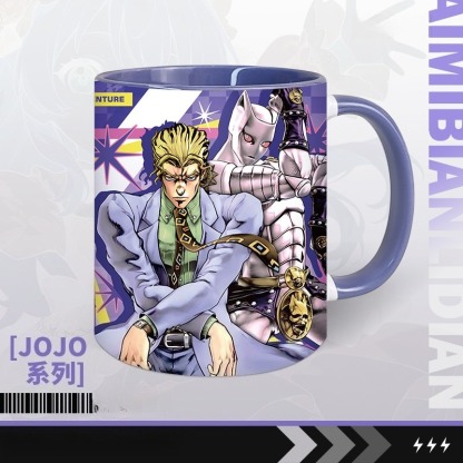 JOJO奇妙冒險動漫周邊杯子吉良吉影殺手皇后岸邊仗助承太郎陶瓷杯