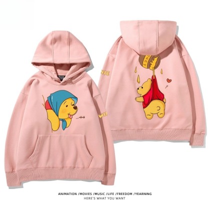 小熊維尼 聯名衛衣2025秋冬新款親子情侶裝連帽衛衣