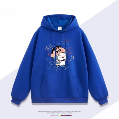 蠟筆小新 聯名衛衣2025秋冬新款 親子情侶裝連帽衛衣