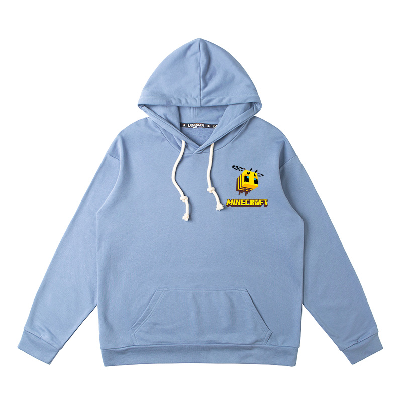 Minecraft我的世界聯名衛衣2024秋冬新款親子情侶裝薄絨款連帽衛衣