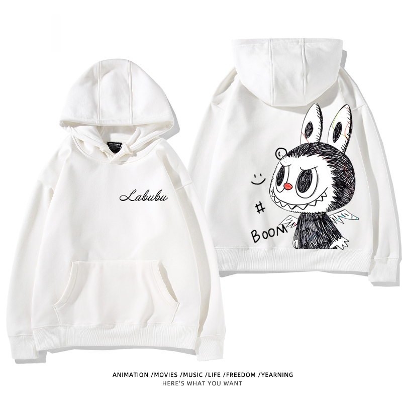 labubu新款 寬鬆百搭 秋冬款 寬鬆連帽衛衣