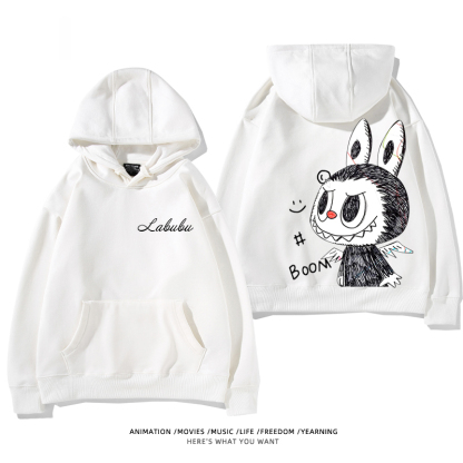 labubu新款 寬鬆百搭 秋冬款 寬鬆連帽衛衣