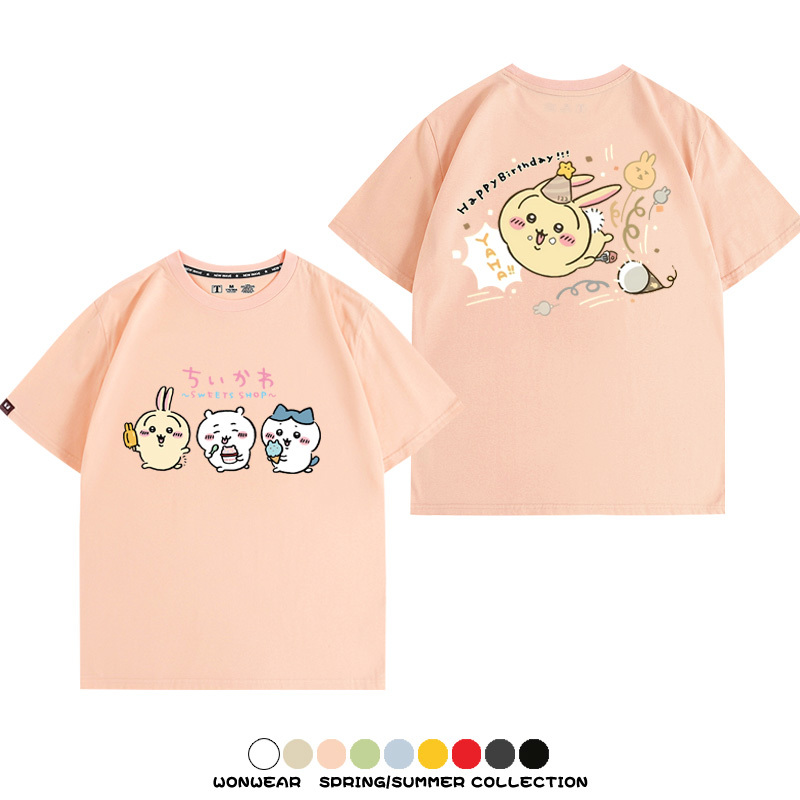 Chiikawa吉伊卡哇烏薩奇寶寶 親子情侶裝寬鬆短袖T