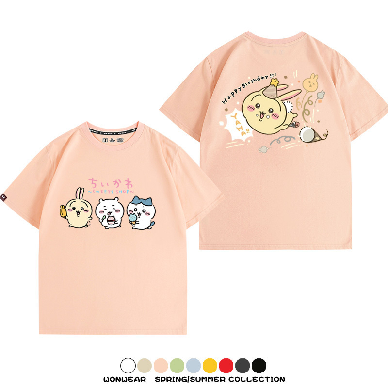 Chiikawa吉伊卡哇烏薩奇寶寶 親子情侶裝寬鬆短袖T