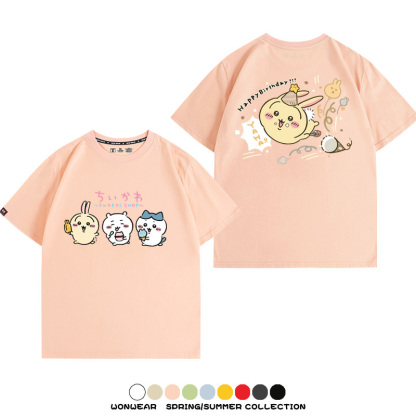 Chiikawa吉伊卡哇烏薩奇寶寶 親子情侶裝寬鬆短袖T