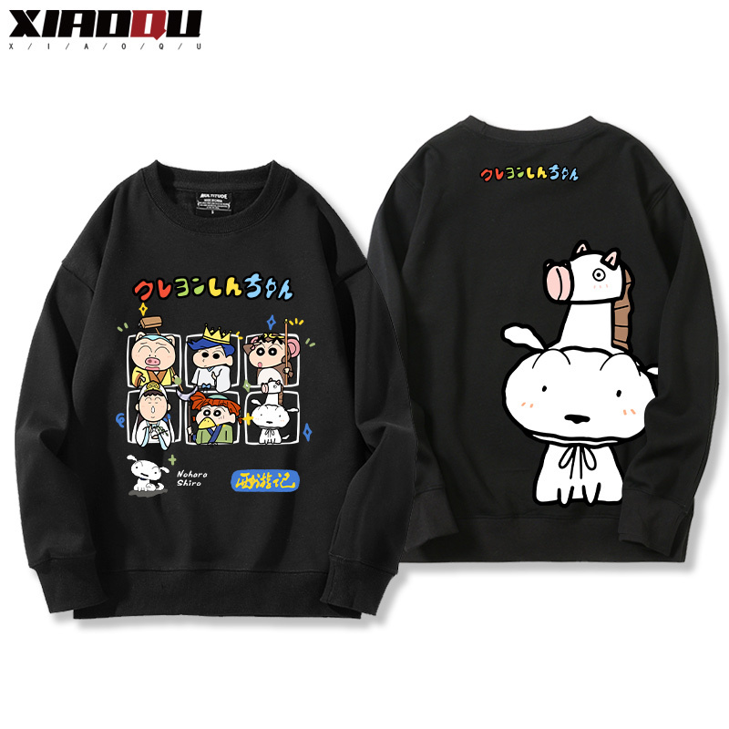 蠟筆小新聯名西遊記哈利波特玩具總動員小葵巴斯光年赫敏 2024親子情侶裝 圓領長袖