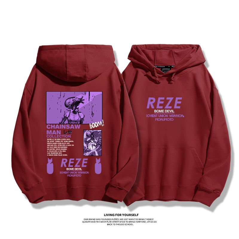 鏈鋸人新款 親子情侶男女款連帽衛衣