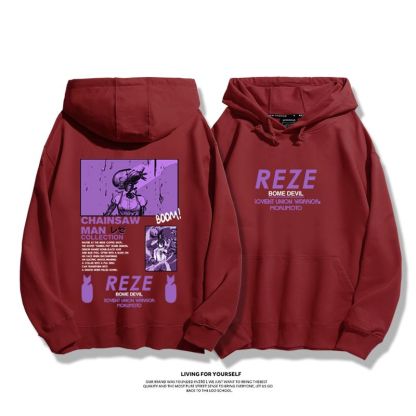 鏈鋸人新款 親子情侶男女款連帽衛衣