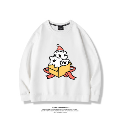 線條小狗聯名聖誕2023親子情侶裝 圓領長袖