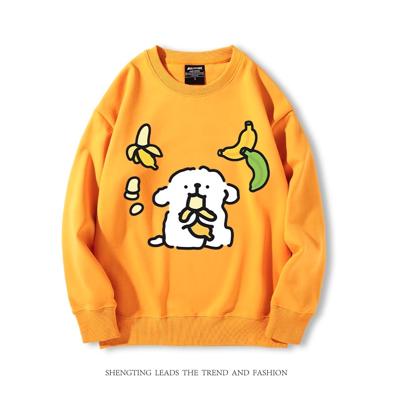 線條小狗 2024親子情侶裝 圓領長袖