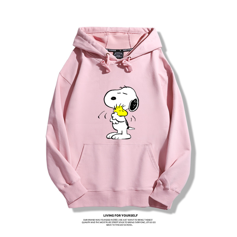 史努比聯名衛衣2023秋冬新款親子情侶裝薄絨款連帽衛衣