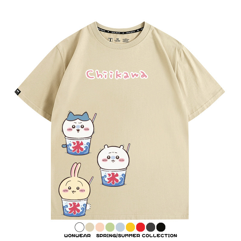 Chiikawa吉伊卡哇烏薩奇寶寶 親子情侶裝寬鬆短袖T