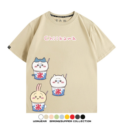 Chiikawa吉伊卡哇烏薩奇寶寶 親子情侶裝寬鬆短袖T