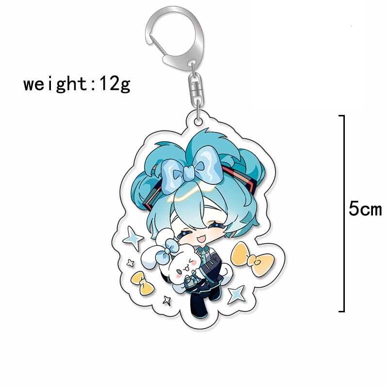 初音未來鑰匙扣Miku公主殿下星塵洛天依歌姬亞克力掛飾【單買三件起送】