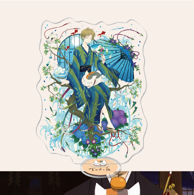 夏目友人帳夏目貴志貓咪老師/斑夏目玲子周邊擺件立牌鑰匙扣掛飾【單買三件起送】