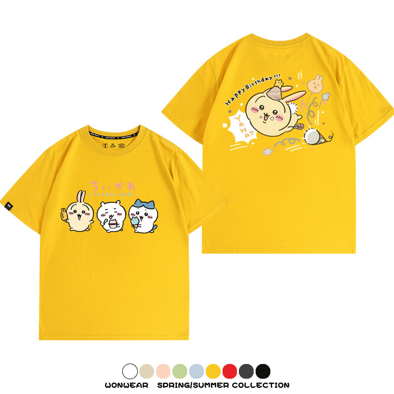 Chiikawa吉伊卡哇烏薩奇寶寶 親子情侶裝寬鬆短袖T