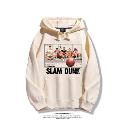 灌籃高手聯名衛衣2023秋冬新款親子情侶裝薄絨款連帽衛衣