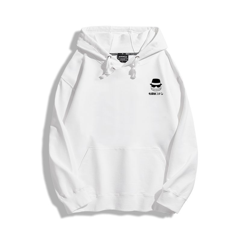 名偵探柯南聯名衛衣2023秋冬新款親子情侶裝薄絨款連帽衛衣