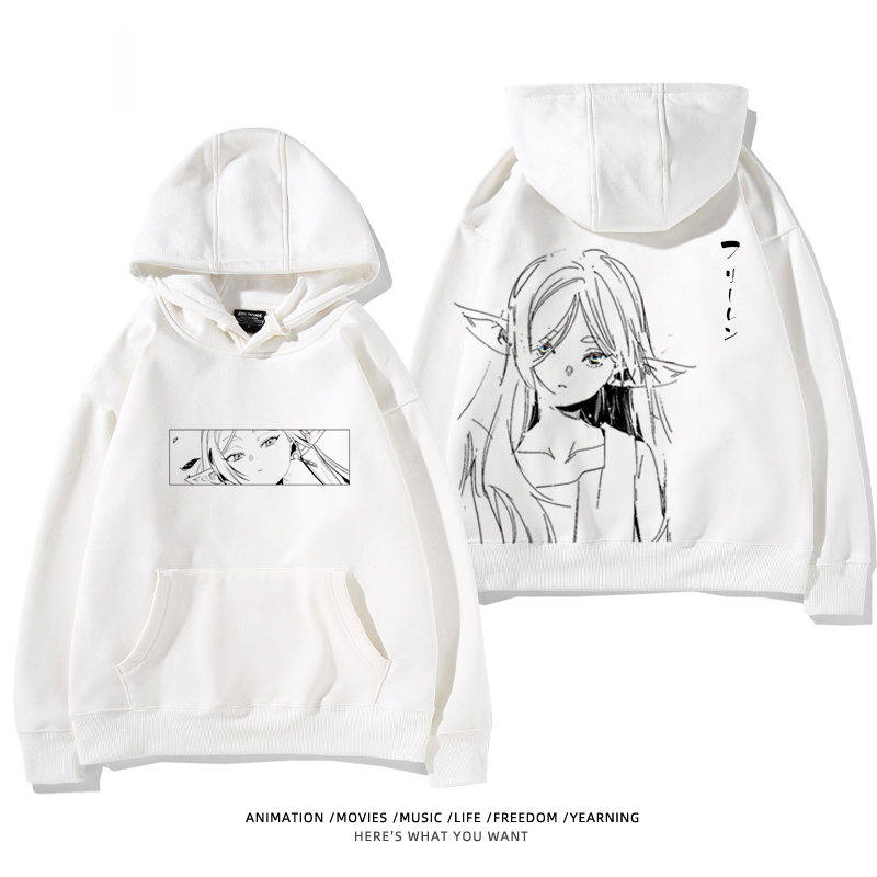 葬送的芙莉蓮 2024秋冬新款親子情侶裝薄絨款連帽衛衣