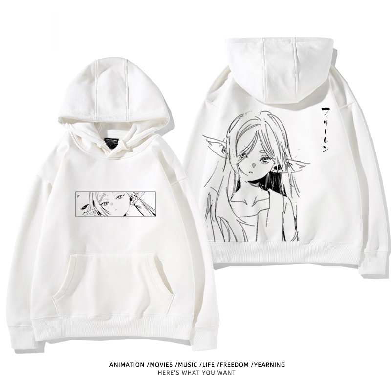 葬送的芙莉蓮 2024秋冬新款親子情侶裝薄絨款連帽衛衣