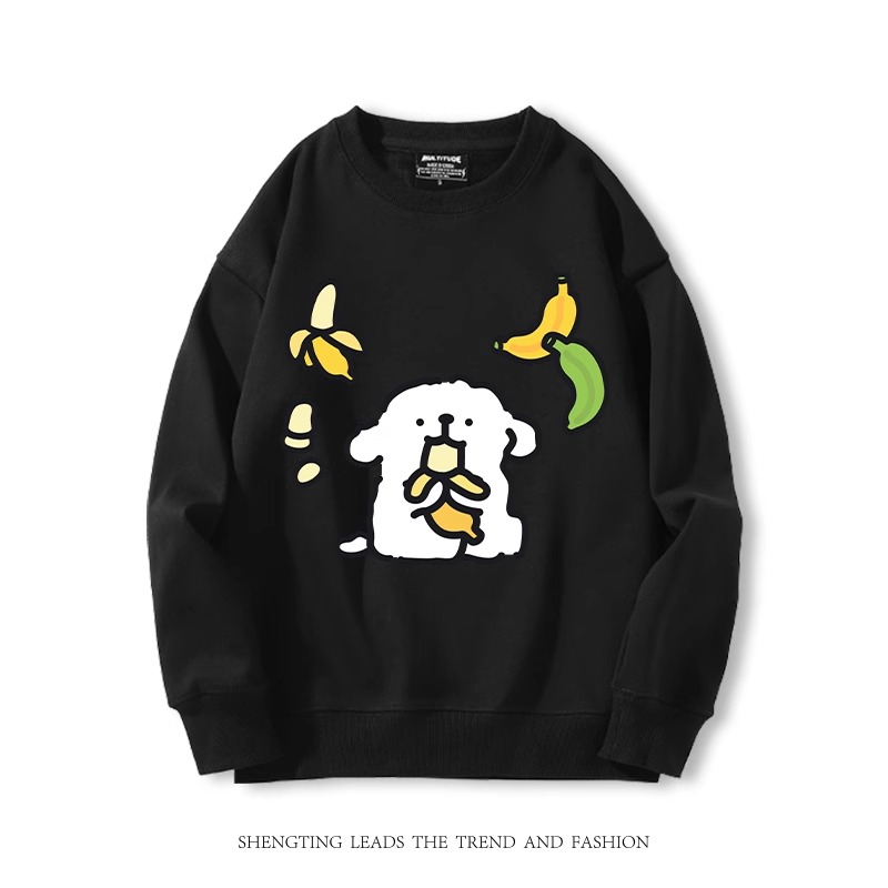 線條小狗 2024親子情侶裝 圓領長袖