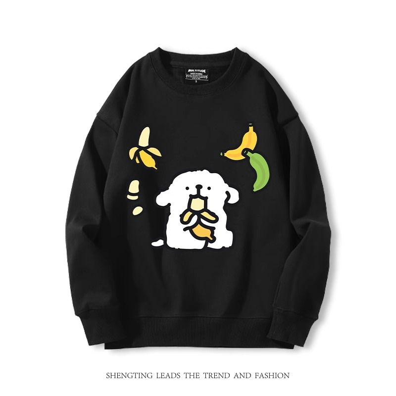 線條小狗 2024親子情侶裝 圓領長袖