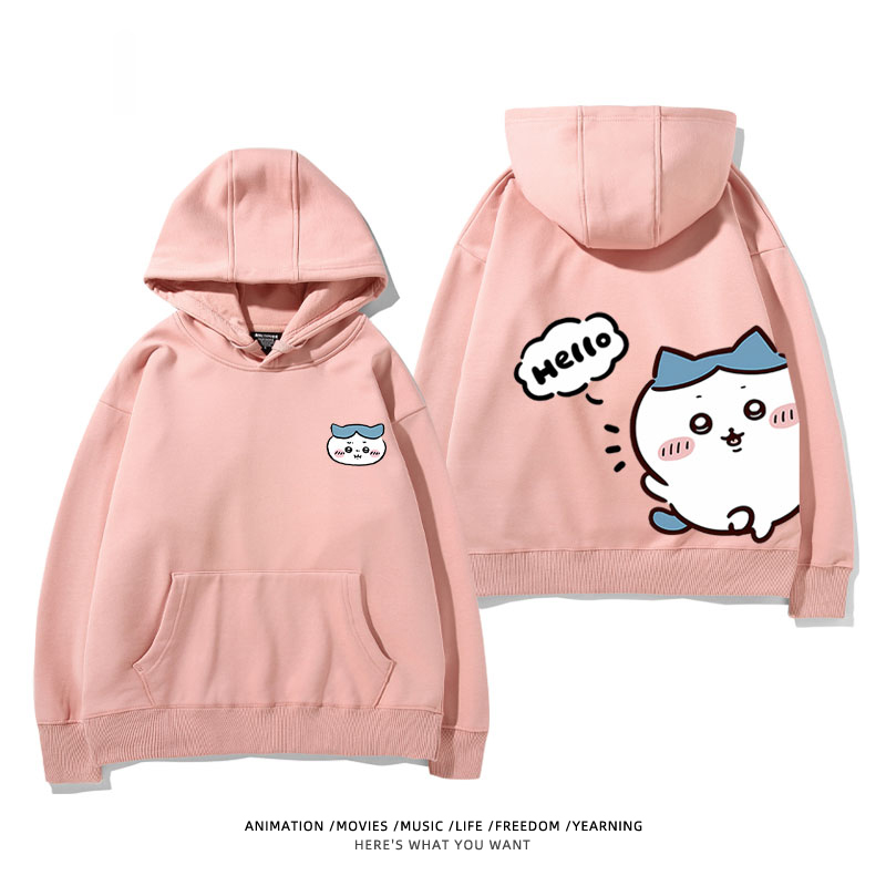 chiikawa 2024秋冬新款親子情侶裝薄絨款連帽衛衣